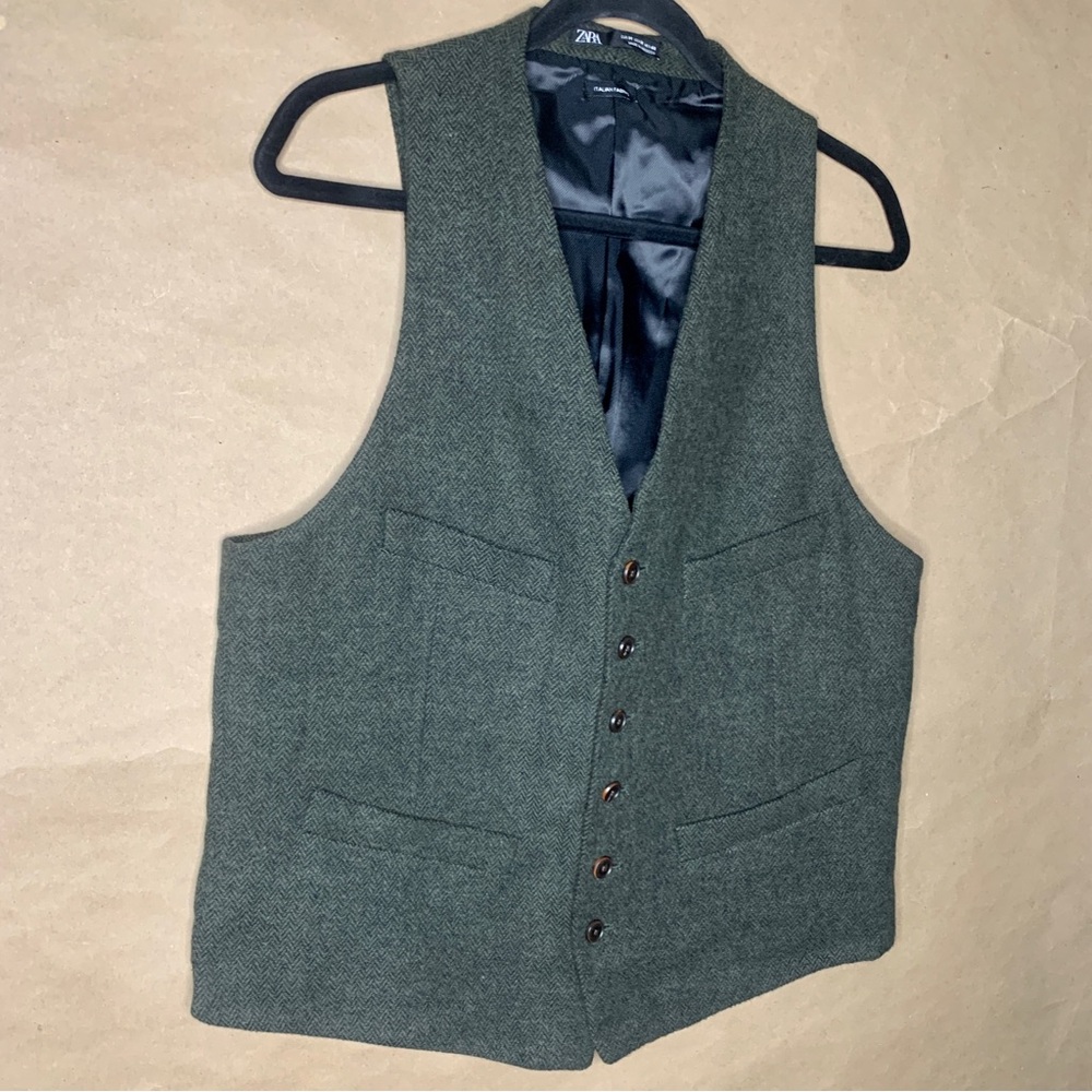 Zara Herringbone Suit Vest - Picture 6 of 14